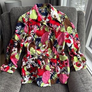 Unique pattern and colors on this vintage blazer/shirt